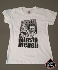 T-shirt damski MIASTO MENELI - biały