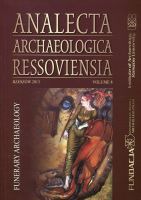 Analecta Archaeologica Ressoviensia volume 8 