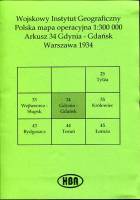 Arkusz 34 Gdynia-Gdańsk Polska mapa operacyjna 1:300 000