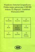 Arkusz 52 Zbąszyń - Frankfurt Polska mapa operacyjna 1:300 000