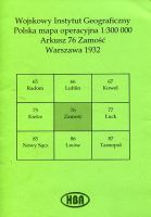 Arkusz 76 Zamość Polska mapa operacyjna 1:300 000