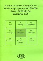 Arkusz 88 Płoskirów Polska mapa operacyjna 1:300 000