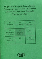 Arkusz 98 Kamieniec Podolski Polska mapa operacyjna 1:300 000
