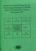 Arkusz 98 Kamieniec Podolski Polska mapa operacyjna 1:300 000