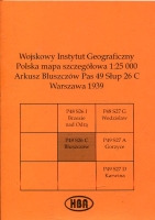 Arkusz Bluszczów Pas 49 Słup 26 C Polska mapa szczegółowa 1:25000