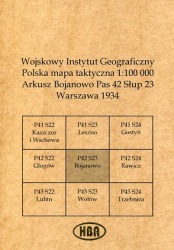 Arkusz Bojanowo Pas 42 Słup 23 Polska mapa taktyczna 1:100000