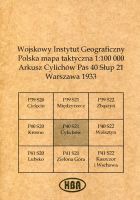 Arkusz Cylichów Pas 40 Słup 21 Polska mapa taktyczna 1:100000