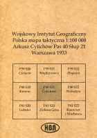 Arkusz Cylichów Pas 40 Słup 21 Polska mapa taktyczna 1:100000