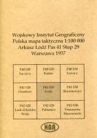 Arkusz Łódź Pas 41 Słup 29 Polska mapa taktyczna 1:100000 
