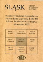 Arkusz Świdnica Pas 45 Słup 23 Polska mapa taktyczna 1:100000 ŚLĄSK