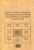 Arkusz Wolsztyn Pas 40 Słup 22 Polska mapa taktyczna 1:100000