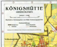 Königshütte (Królewska Huta/Chorzów) Oberschlesien Maßstab 1:15 000