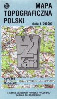 Mapa topograficzna Polski Ostrava M-34-XIX