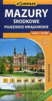 Mazury Środkowe Pojezierze Mrągowskie - mapa turystyczna