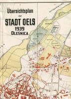 Oleśnica Ubersichtsplan der Stadt Oels mapa