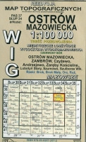 Ostrów Mazowiecka - mapa WIG skala 1:100 000