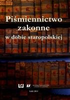 Piśmiennictwo zakonne w dobie staropolskiej