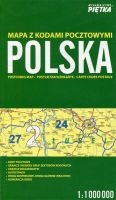 Polska mapa z kodami pocztowymi