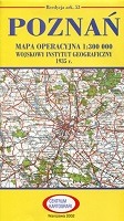 Poznań Reprint arkusza mapy operacyjnej WIG z 1935 r.