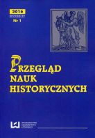 Przegląd Nauk Historycznych 2016 R. XV nr 1