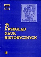 Przegląd Nauk Historycznych R II/2003/nr 2(4)