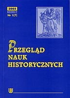 Przegląd Nauk Historycznych R IV/2005/nr 1(7)