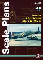 Scale Plans No. 55 Hawker Hurricane Mk I & Mk II in 1/24